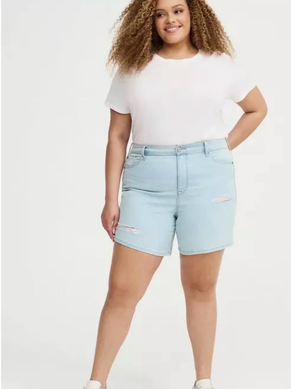 NWOT TORRID  7'' Perfect High-Rise Denim Short SIZE 18